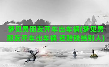 梦见男朋友开车出车祸(梦见男朋友开车出车祸 还赔钱给别人)